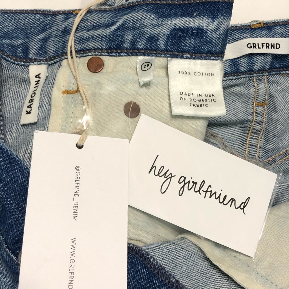 GRLFRND Karolina Hi Waisted Distressed Jeans - Picture 6 of 8